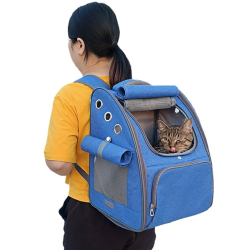Comfortable Pet Travel Backpack with Breathable Foldable Design
