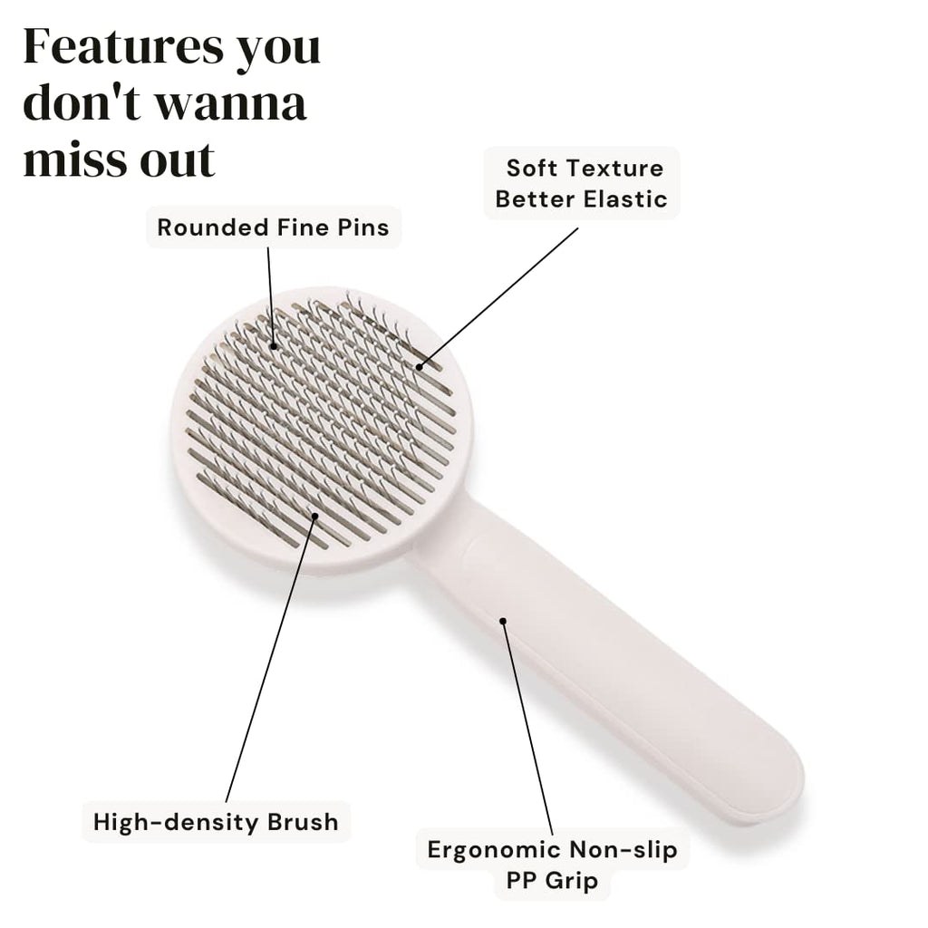Pet Grooming Brush That Removes Fur and Cleans Instantly