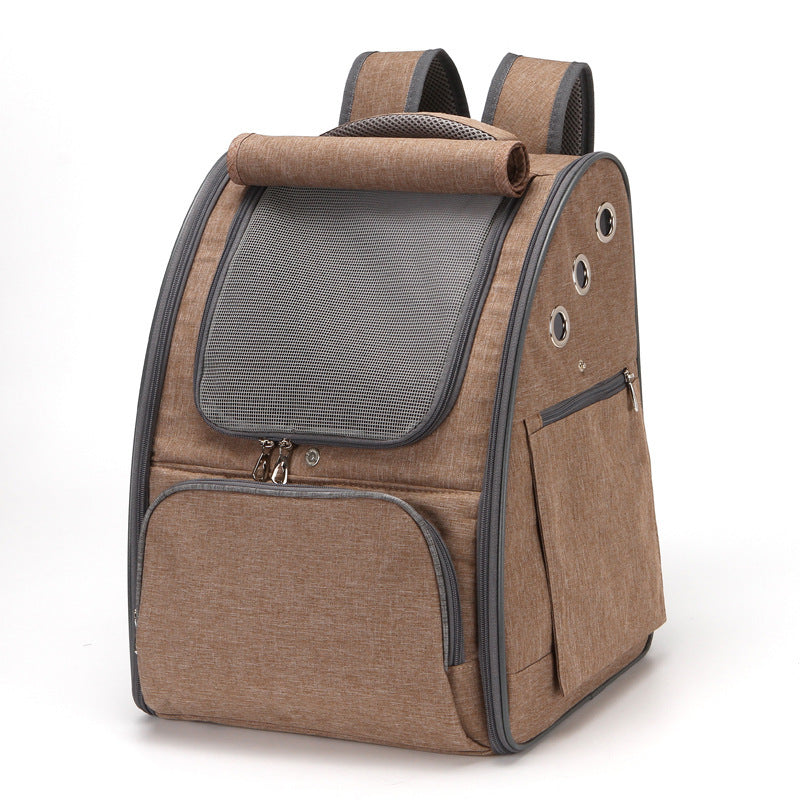 Comfortable Pet Travel Backpack with Breathable Foldable Design