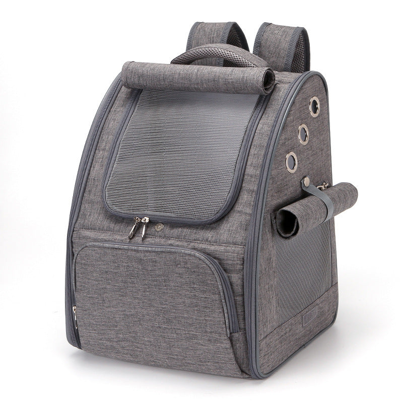 Comfortable Pet Travel Backpack with Breathable Foldable Design