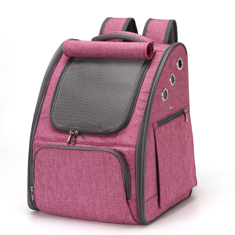 Comfortable Pet Travel Backpack with Breathable Foldable Design