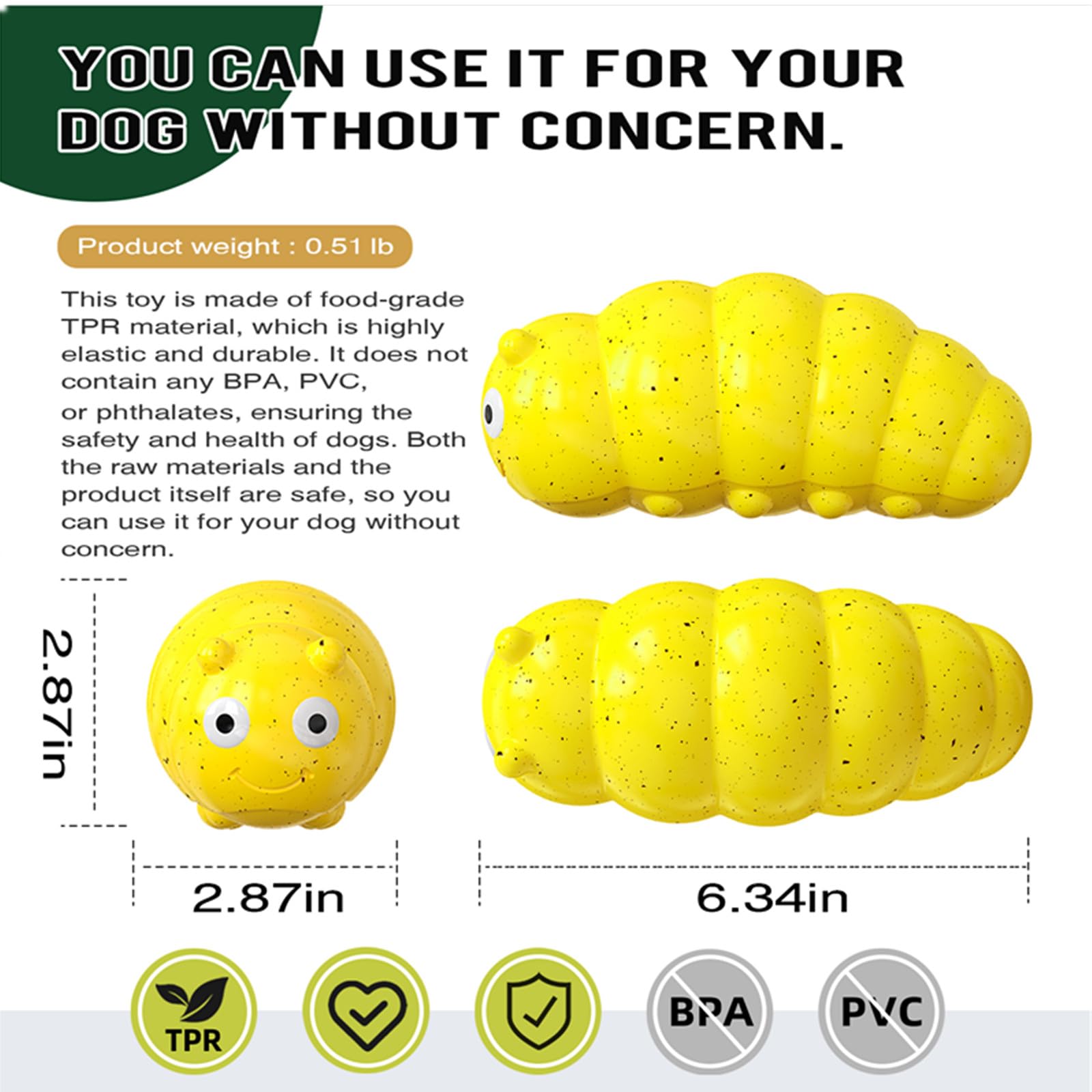 Indestructible Squeaky Toy for Powerful Chewers Medium Dogs