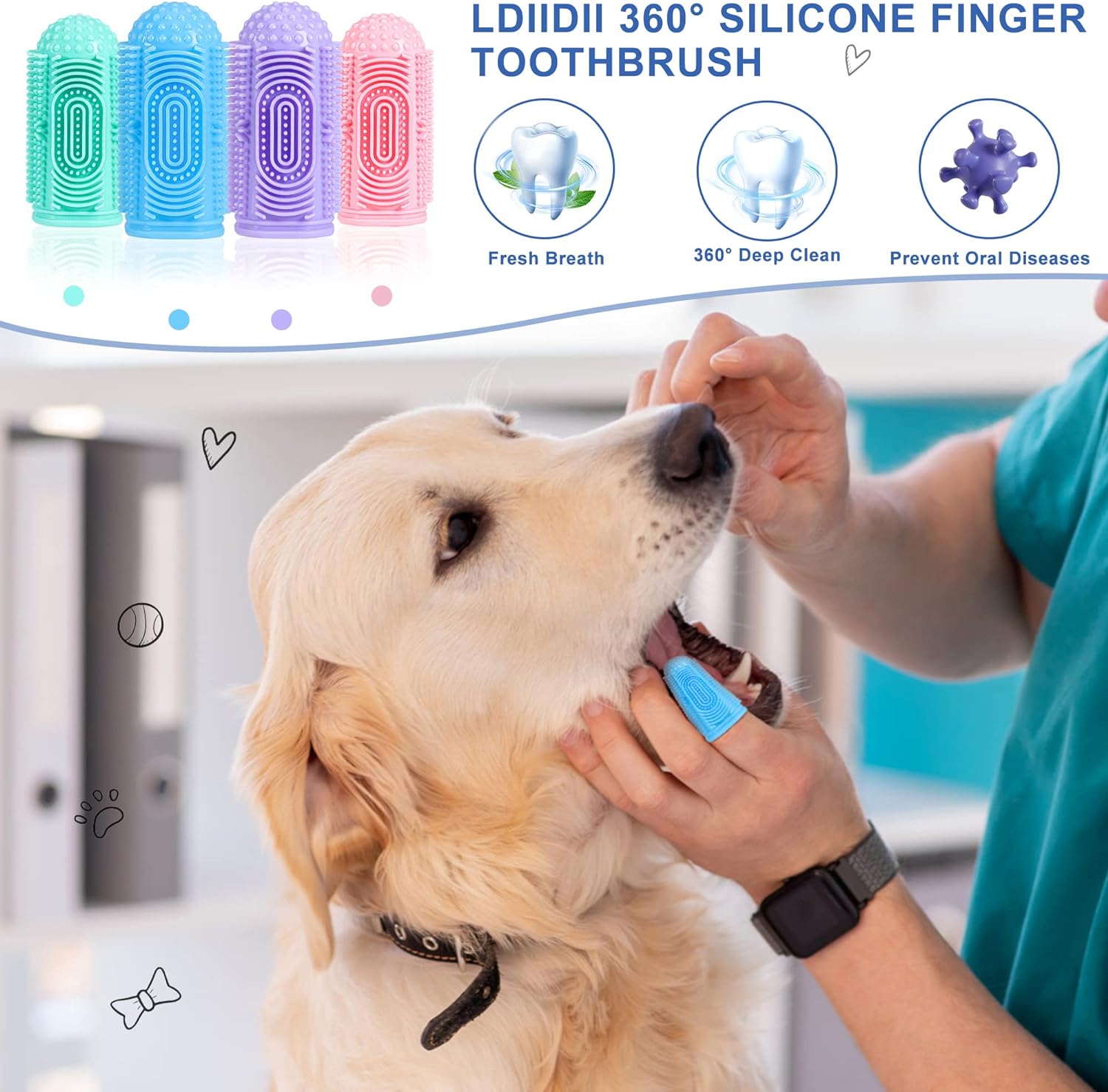 Easy Pet Toothbrush Kit for Cleaner Teeth and Fresh Breath