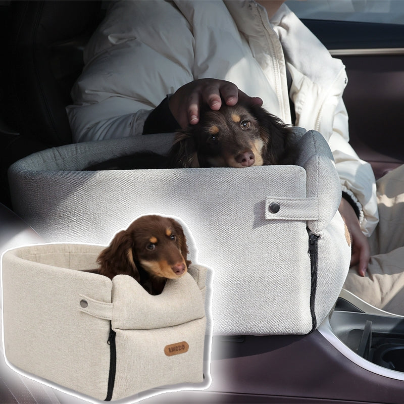 Safe and Comfy Travel Seat Bed for Dogs and Cats