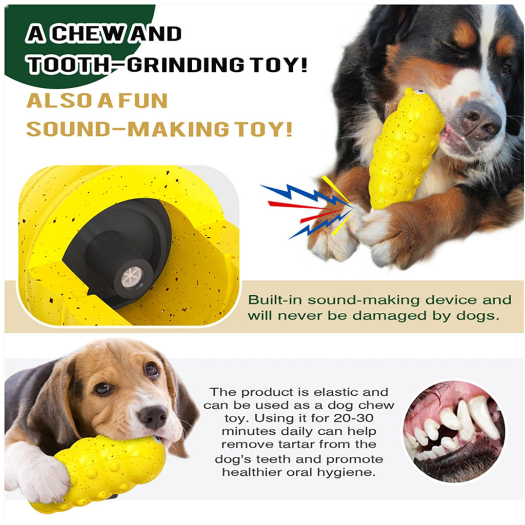 Indestructible Squeaky Toy for Powerful Chewers Medium Dogs