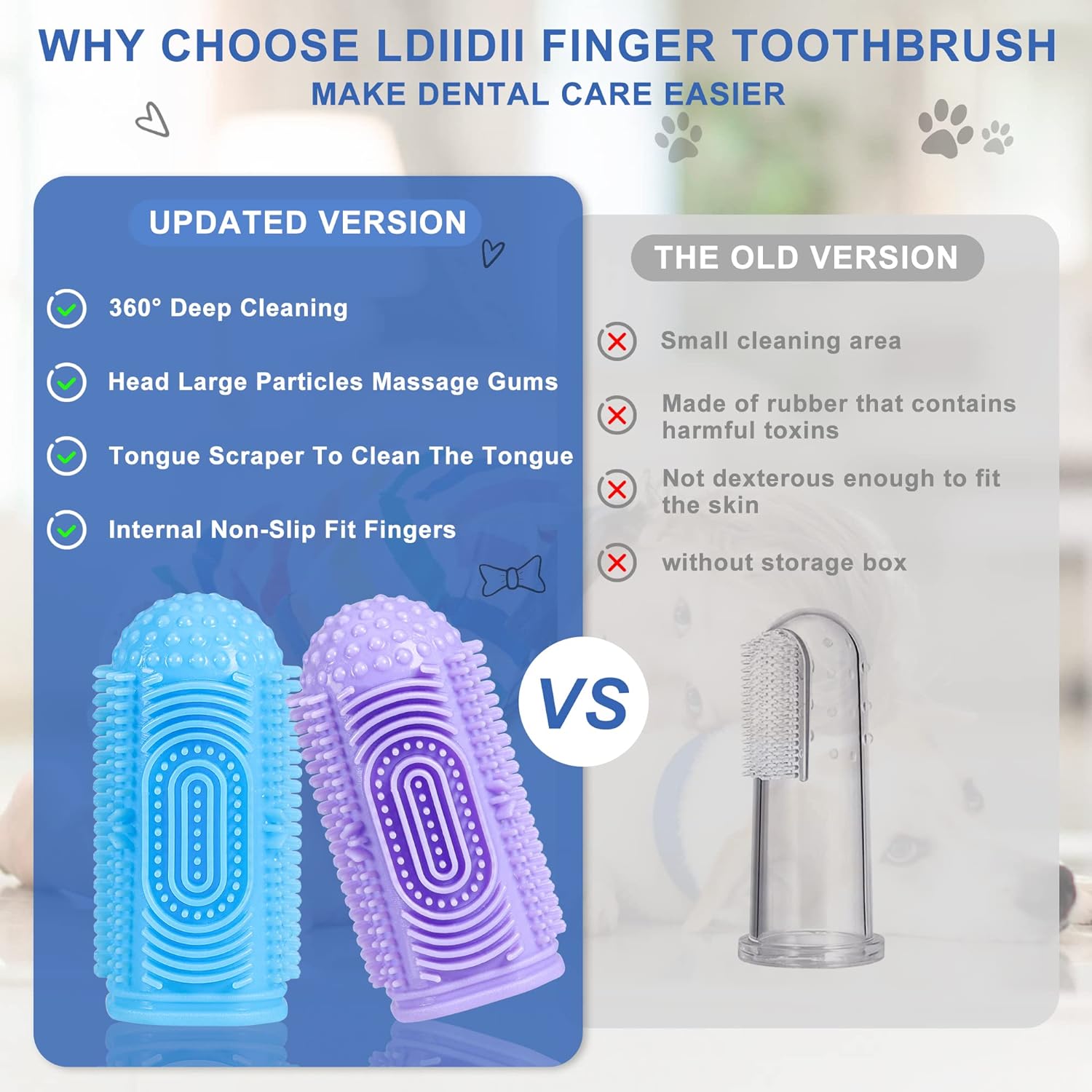 Easy Pet Toothbrush Kit for Cleaner Teeth and Fresh Breath